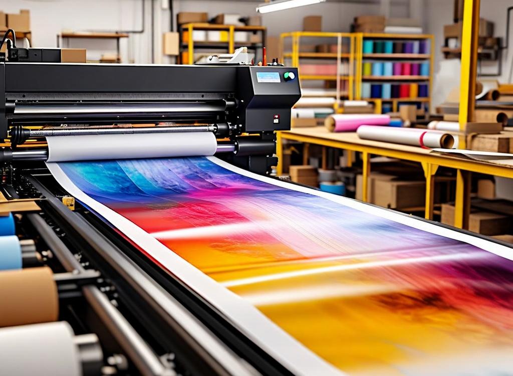 A,Photorealistic,Image,Of,A,Single,Large-format,Printer,Inside,A
